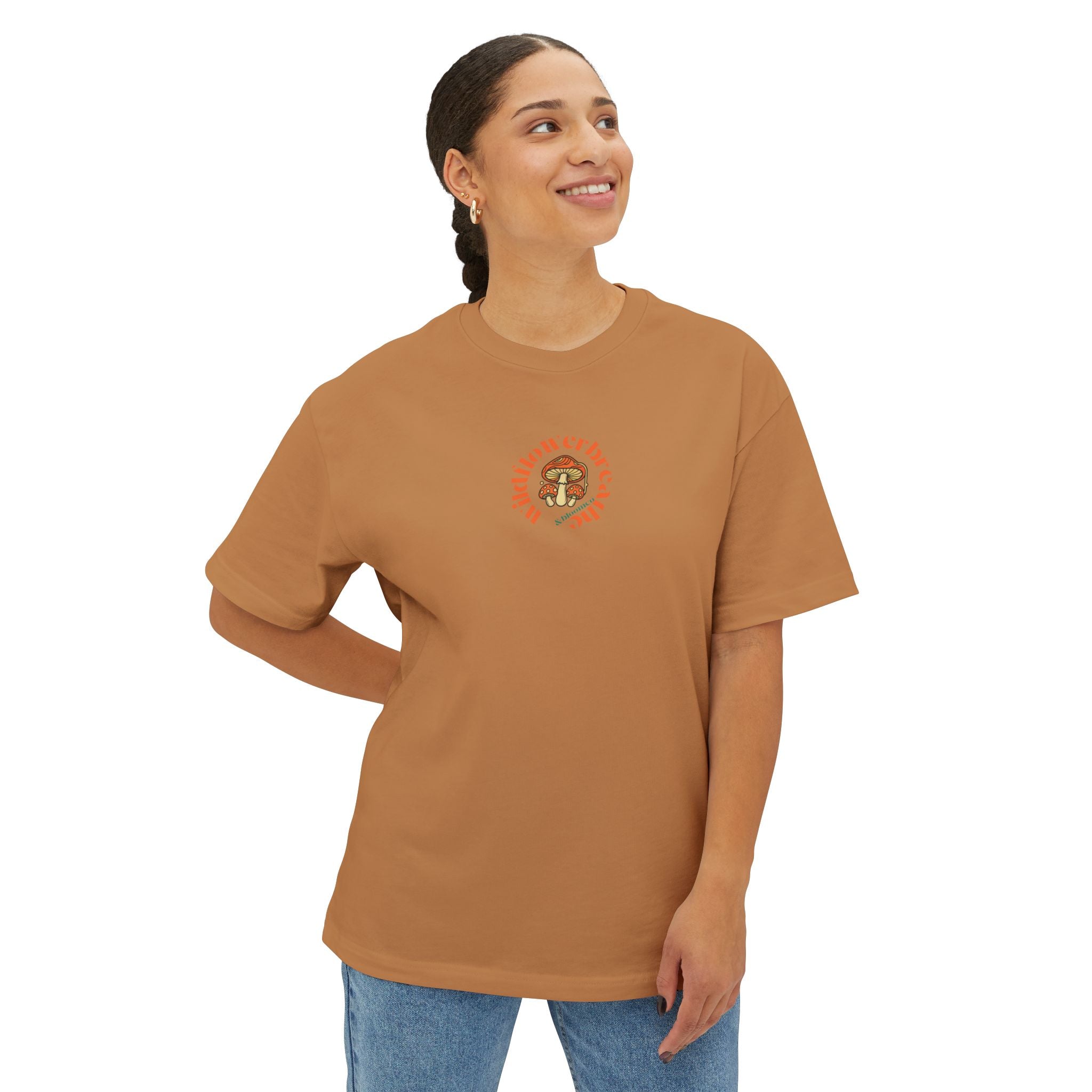 Bloom Floral Wildflower Head Tee | Mushroom Cottage Logo Tee