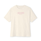 Boxy Tee — Delicate Pink Quote "You Belong Amongst the Wildflowers"