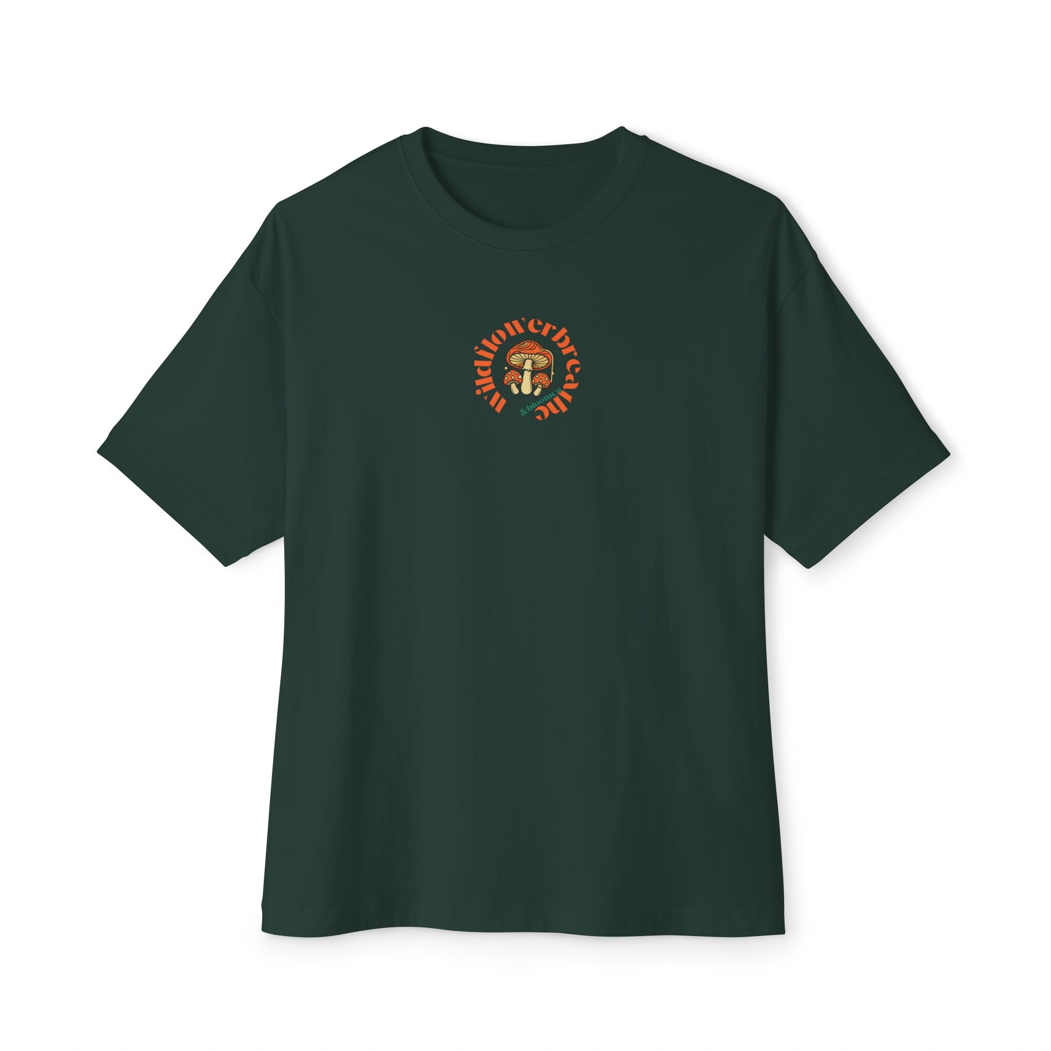 Bloom Floral Wildflower Head Tee | Mushroom Cottage Logo Tee