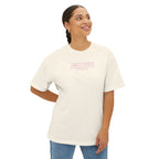 Boxy Tee — Delicate Pink Quote "You Belong Amongst the Wildflowers"
