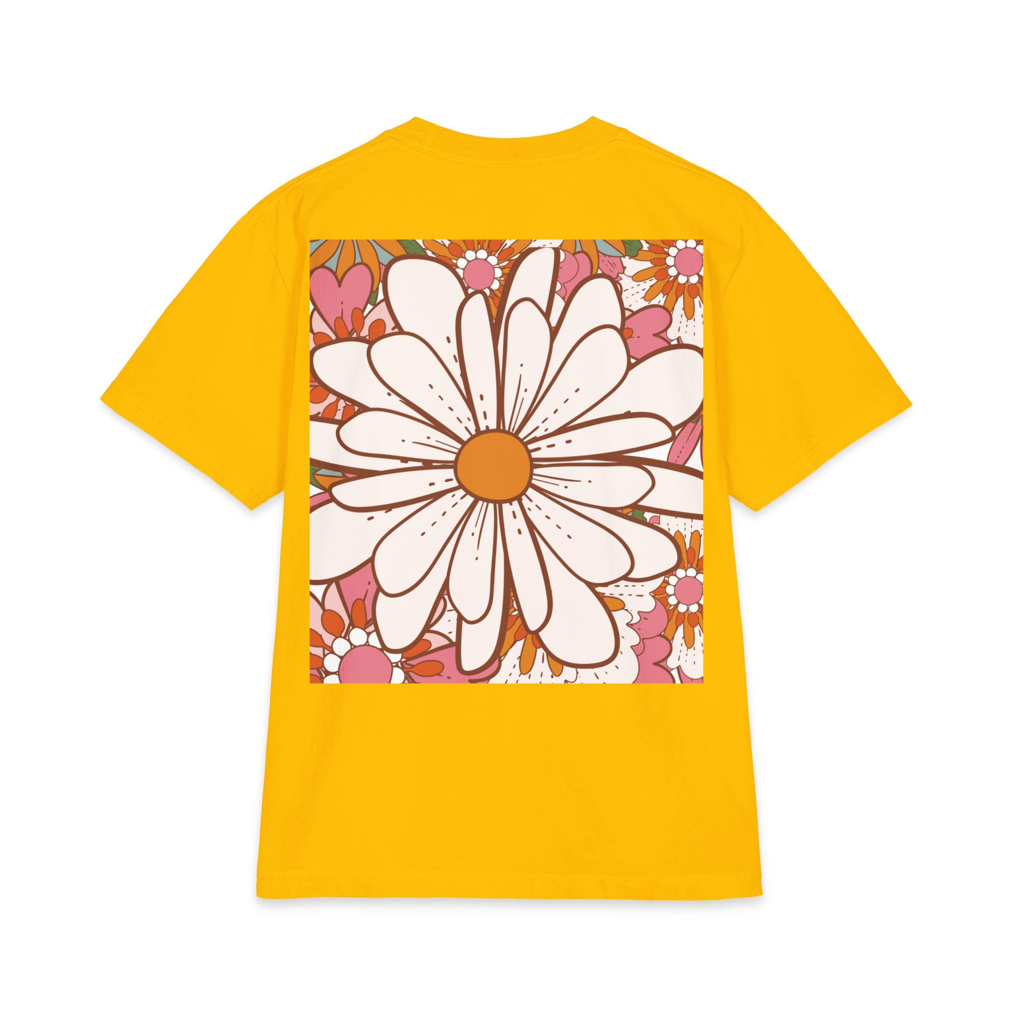 Retro Daisy Floral Tee — Vintage 60s-Inspired Flower Graphic T-Shirt