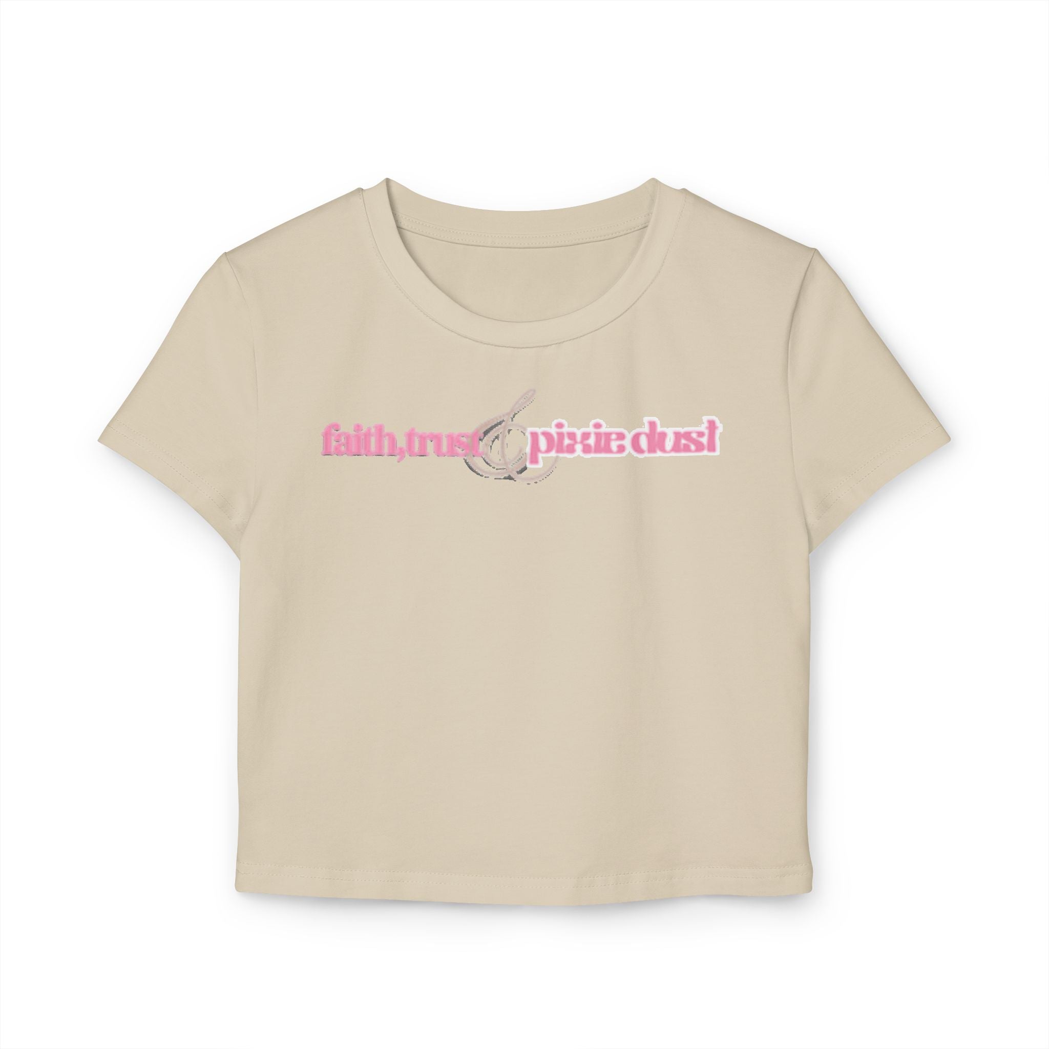 Butterfly Girl Women's Baby Tee — Pink Butterfly Wings Graphic Crop Top