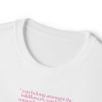 Boxy Tee — Delicate Pink Quote "You Belong Amongst the Wildflowers"