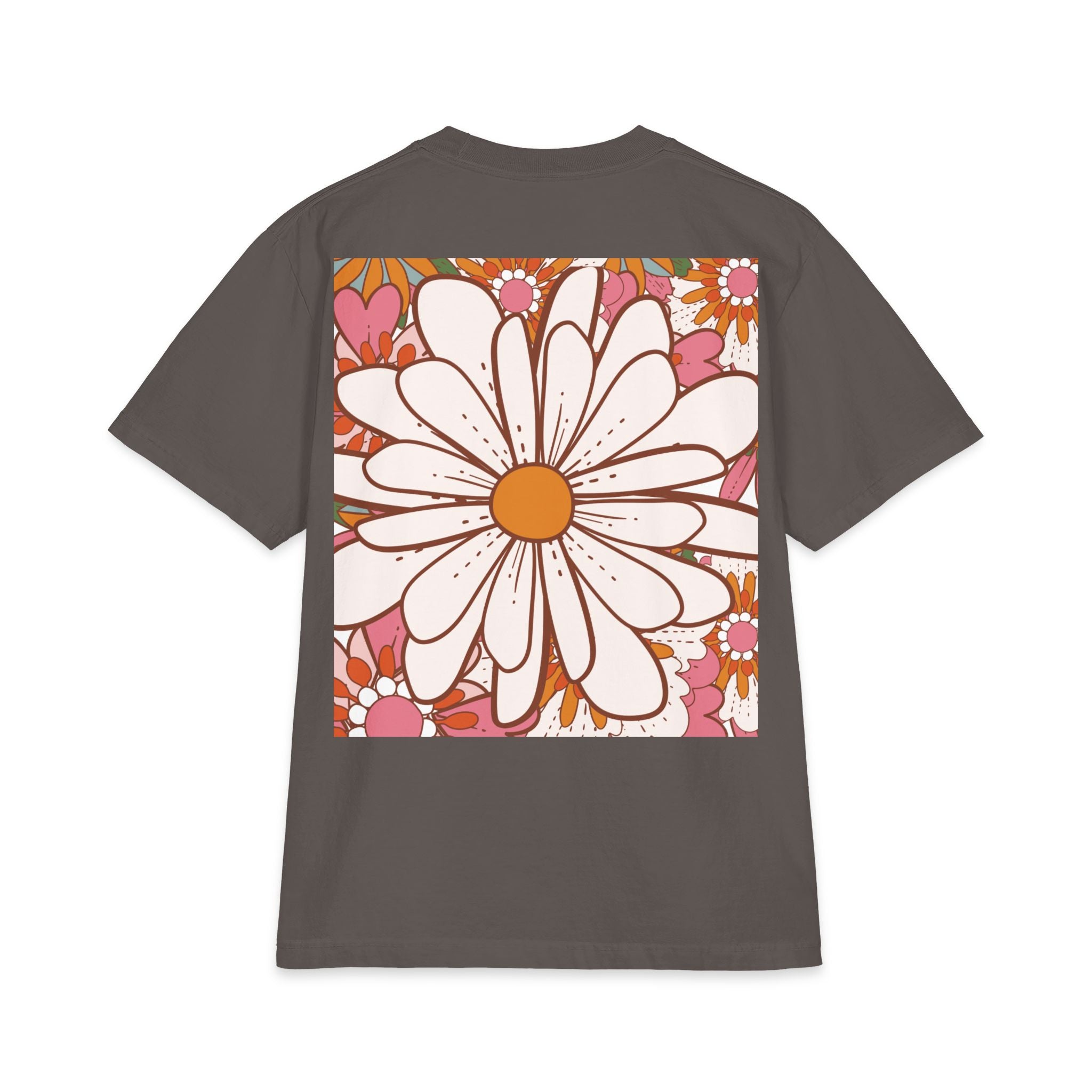 Retro Daisy Floral Tee — Vintage 60s-Inspired Flower Graphic T-Shirt