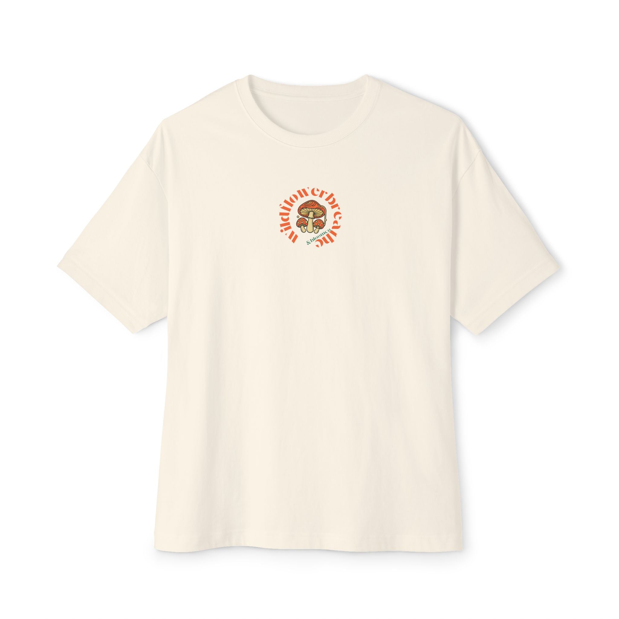 Bloom Floral Wildflower Head Tee | Mushroom Cottage Logo Tee