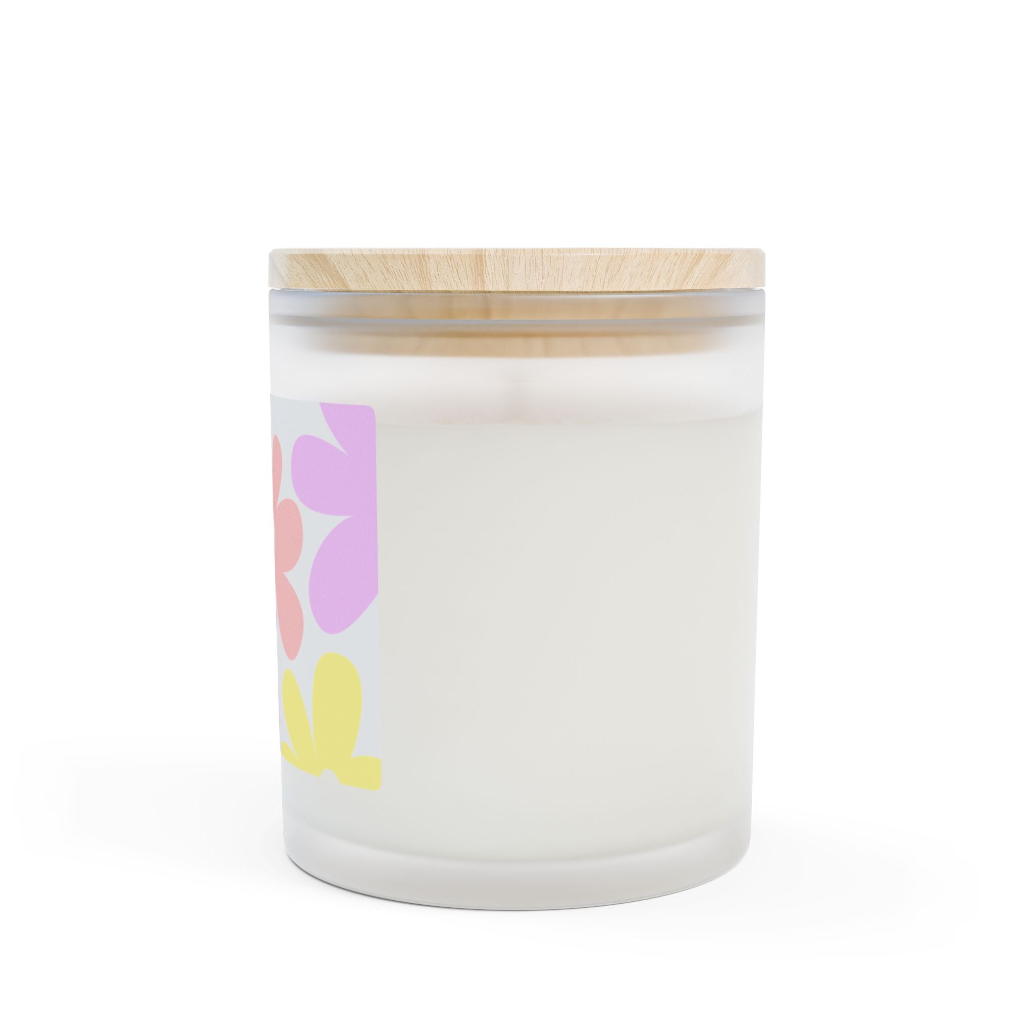 Retro Daisy Pattern Candle | Frosted Glass 11oz