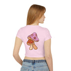 Cute Floral Mushroom Tee | Women's Baby Tee