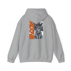 Floral Crown Portrait Hooded Sweatshirt | Retro Orange Bloom Graphic