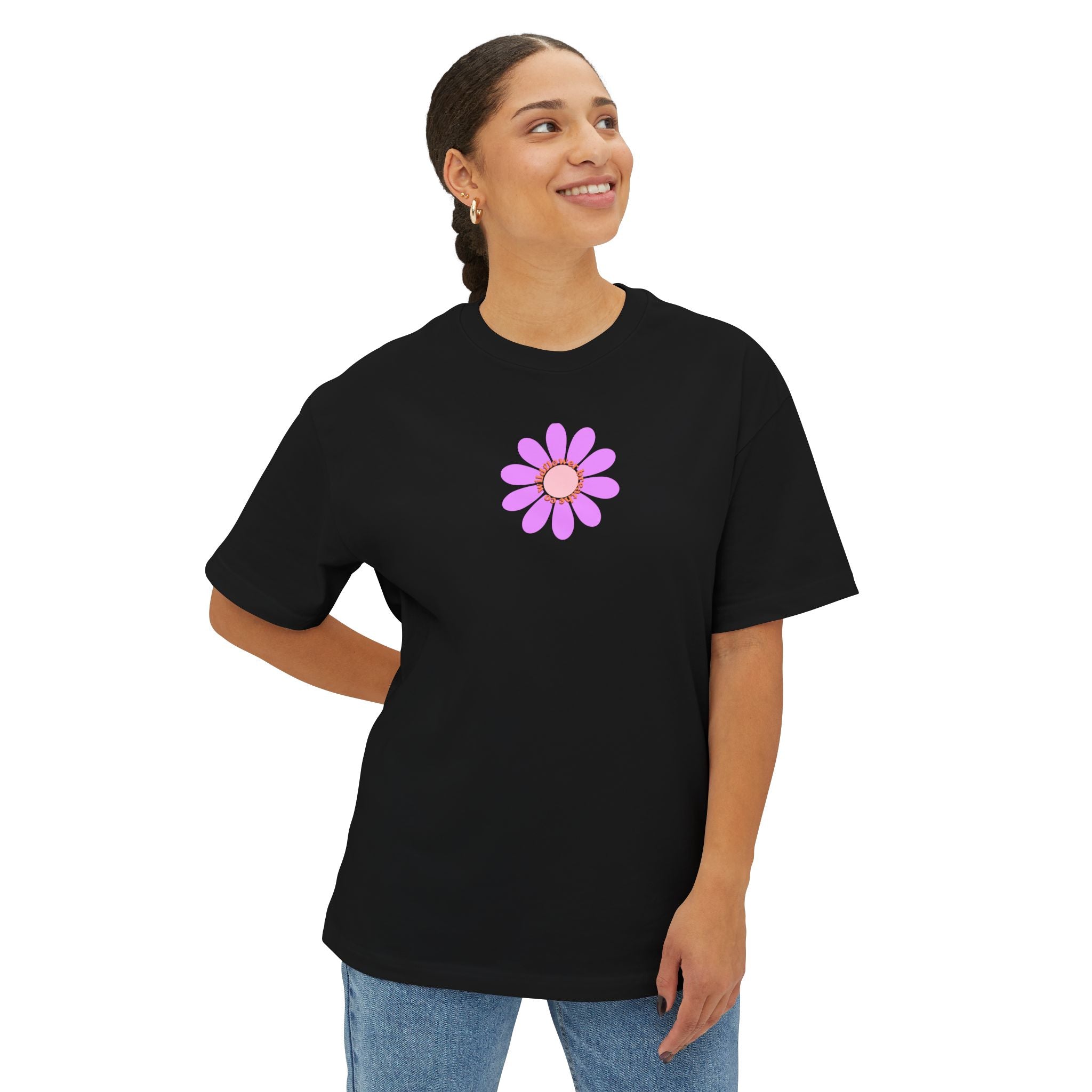 Pink Daisy Graphic Tee | Flower Illustration T-Shirt