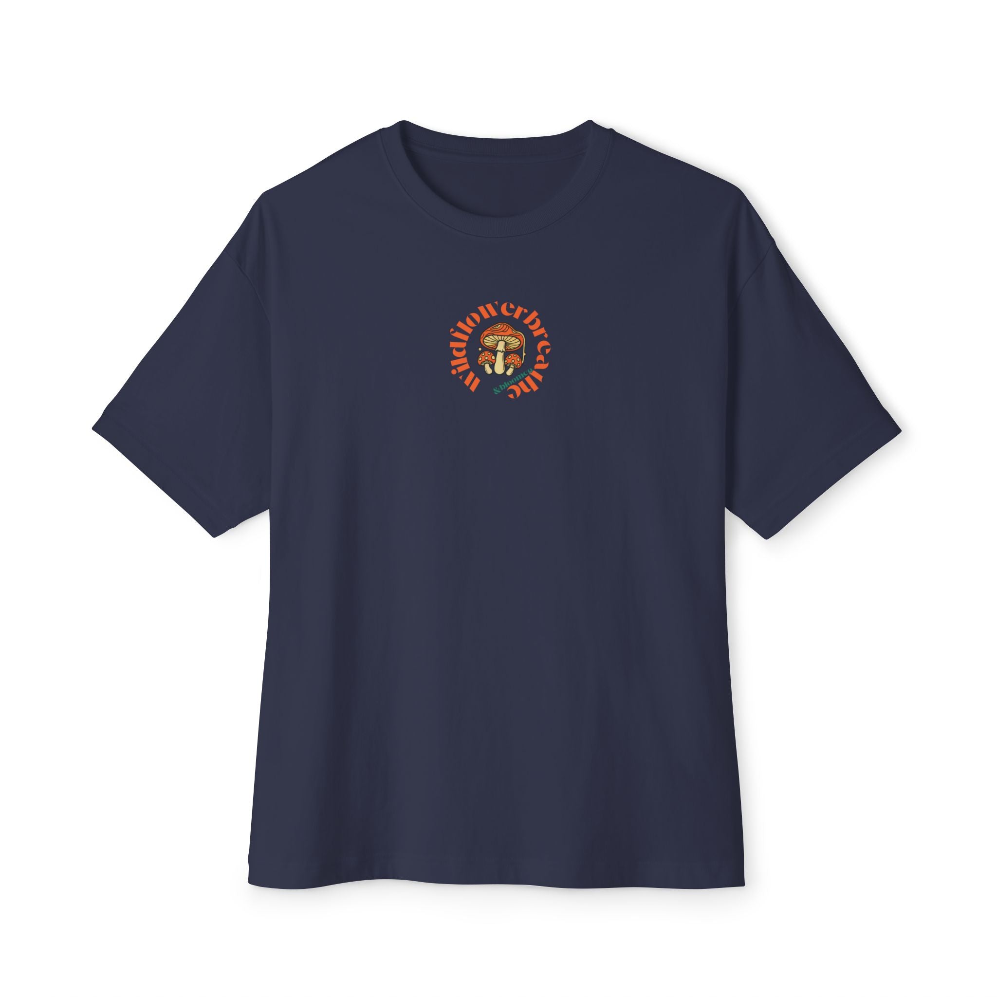 Bloom Floral Wildflower Head Tee | Mushroom Cottage Logo Tee