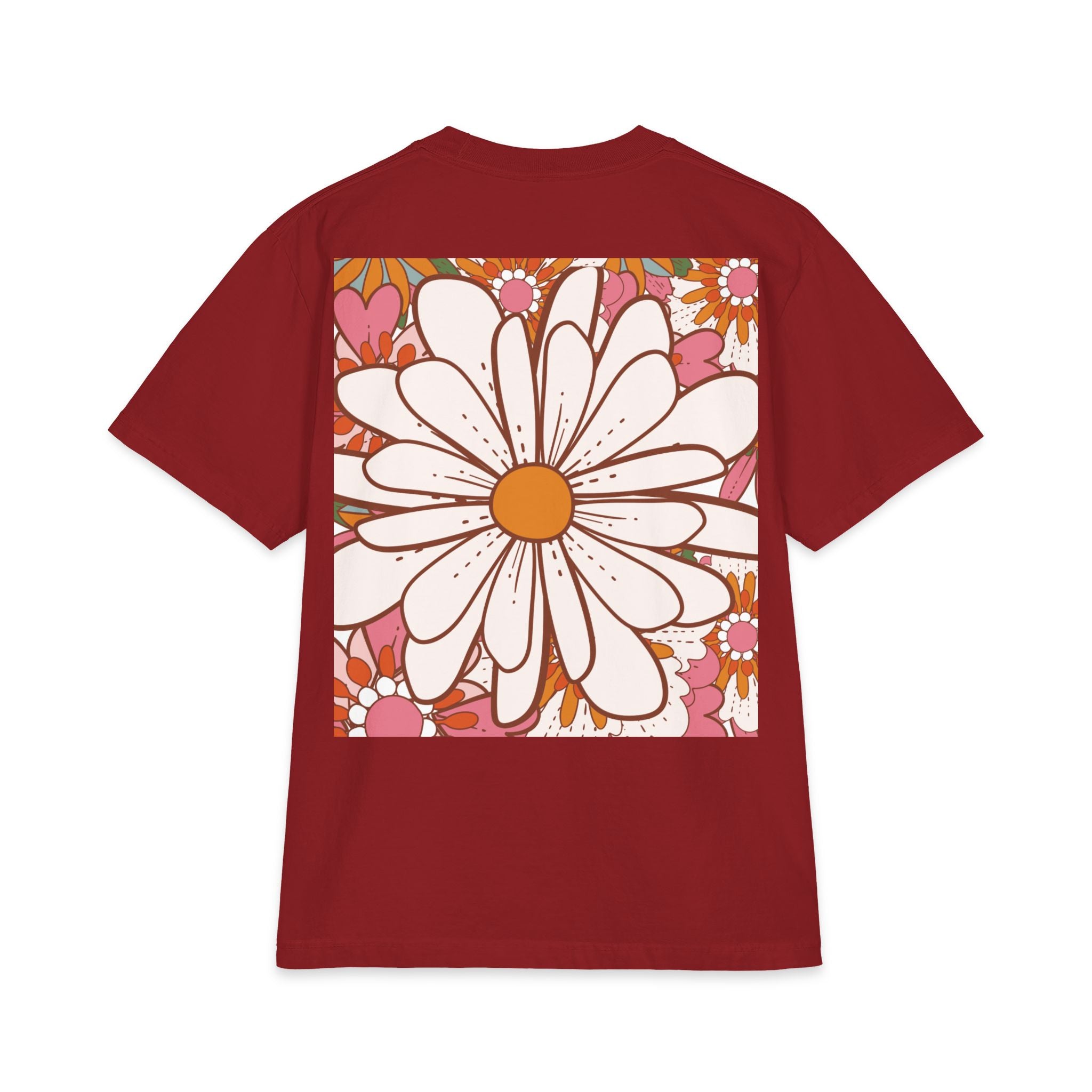 Retro Daisy Floral Tee — Vintage 60s-Inspired Flower Graphic T-Shirt