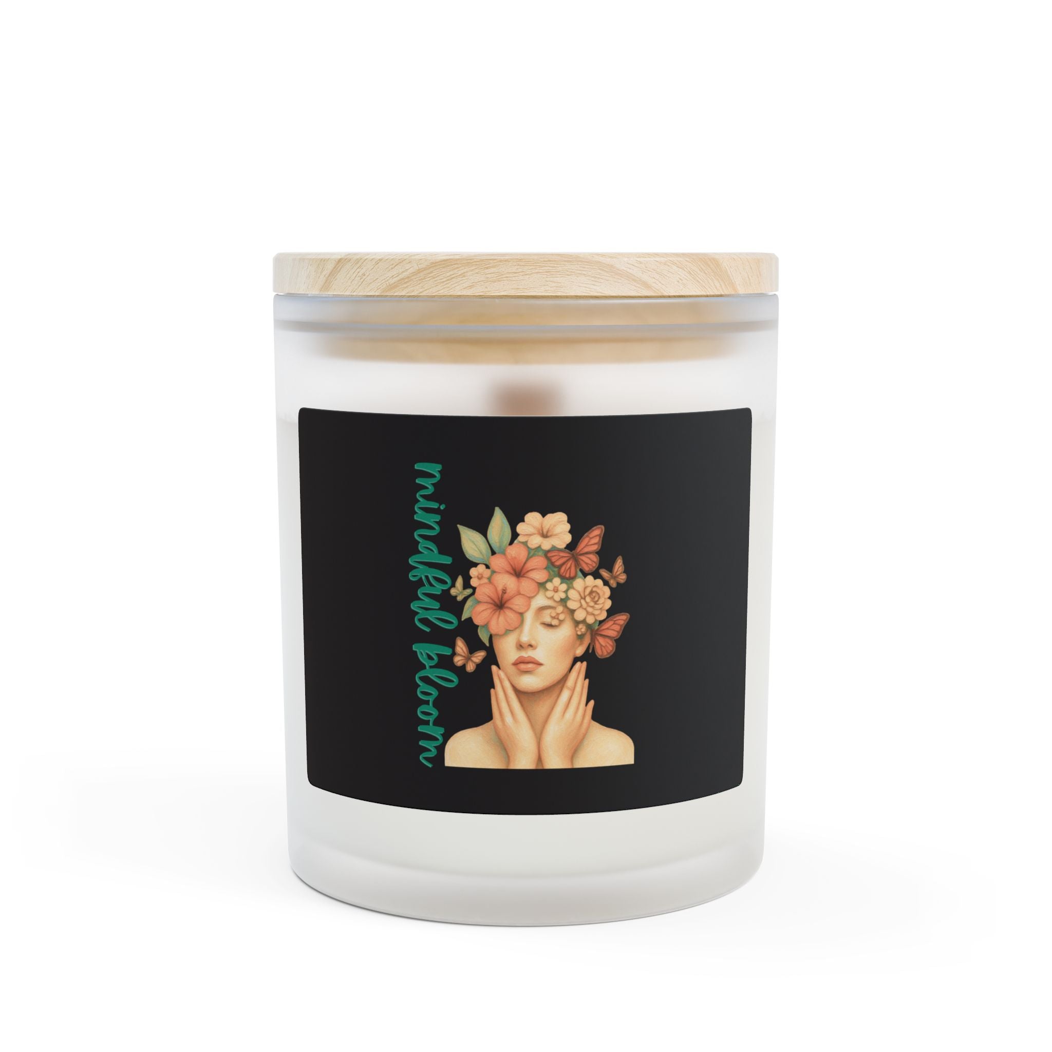 Floral Crown Woman Candle | Frosted Glass 11oz