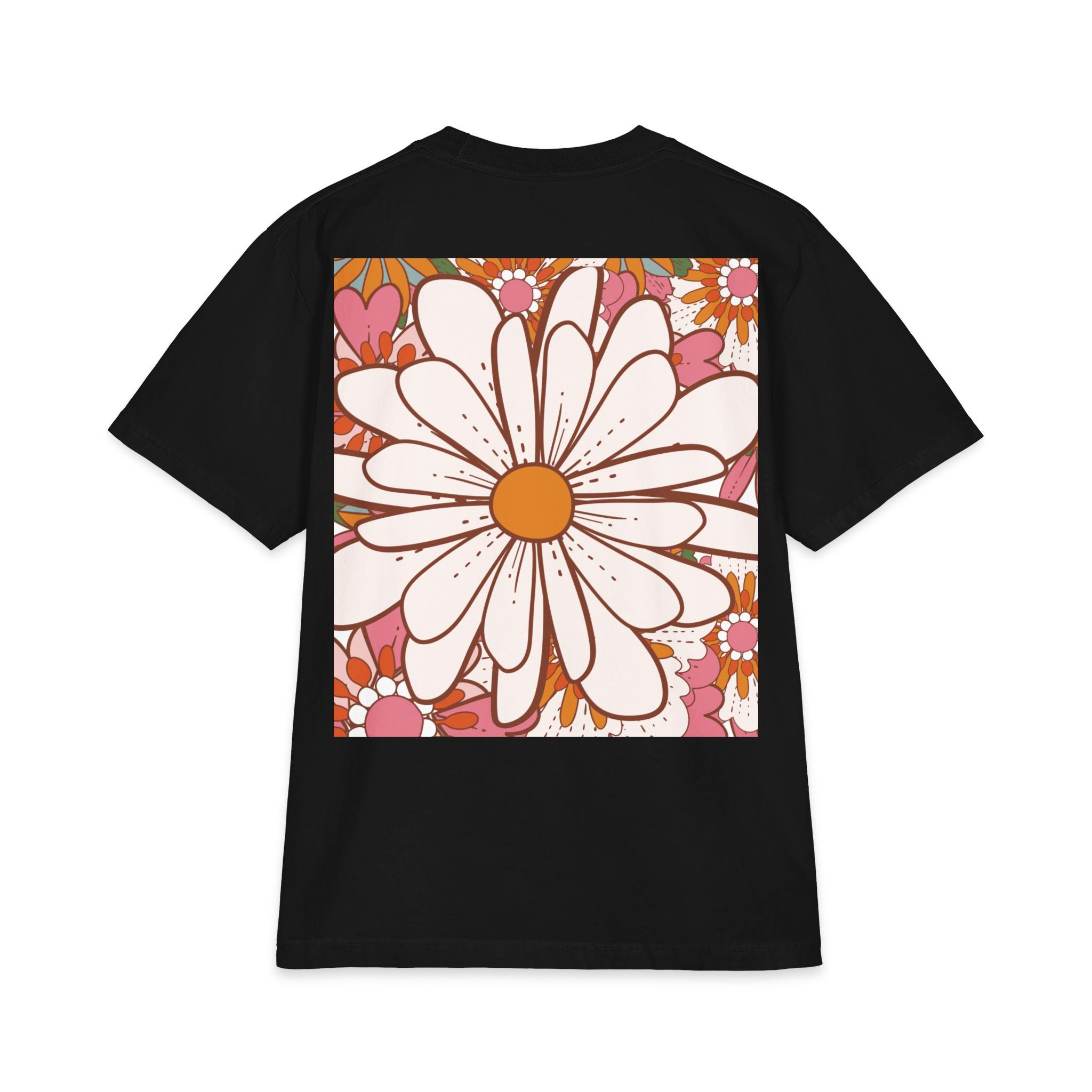Retro Daisy Floral Tee — Vintage 60s-Inspired Flower Graphic T-Shirt