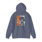 Floral Crown Portrait Hooded Sweatshirt | Retro Orange Bloom Graphic