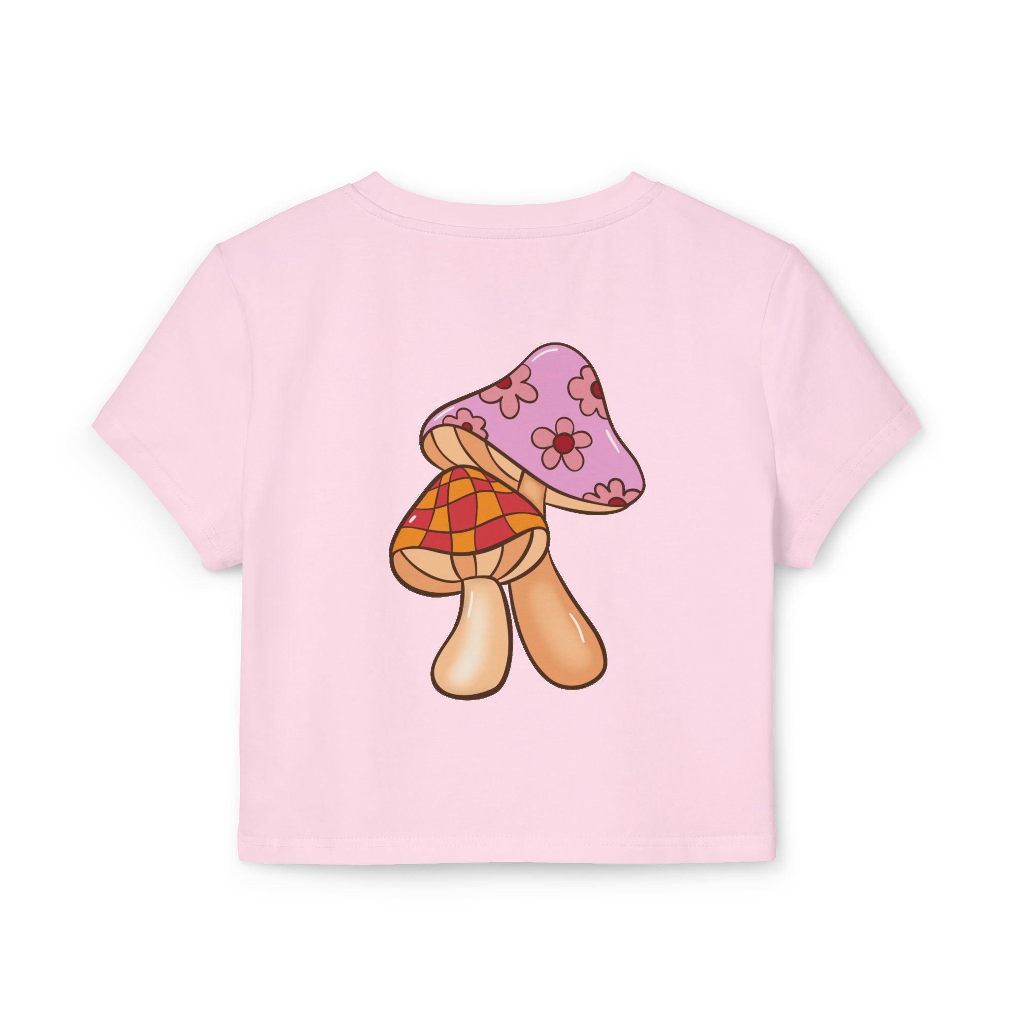 Cute Floral Mushroom Tee | Women's Baby Tee