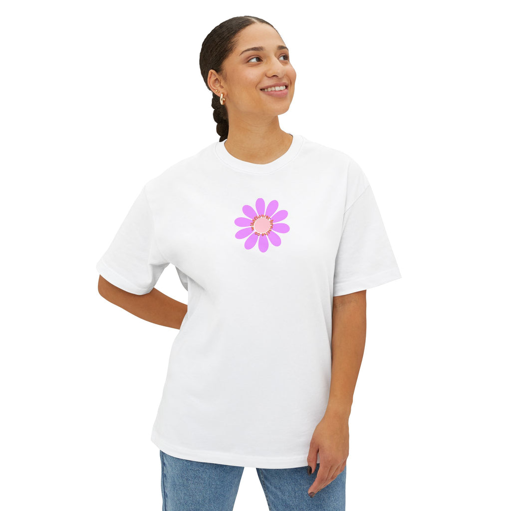 Pink Daisy Graphic Tee | Flower Illustration T-Shirt