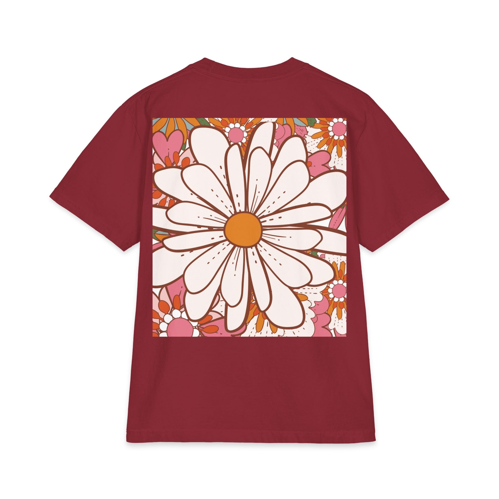 Retro Daisy Floral Tee — Vintage 60s-Inspired Flower Graphic T-Shirt