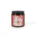 Daisy Floral Illustration Candle | Amber Jar Soy Candle