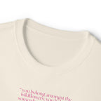 Boxy Tee — Delicate Pink Quote "You Belong Amongst the Wildflowers"