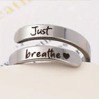 Silver Spiral Heart Ring