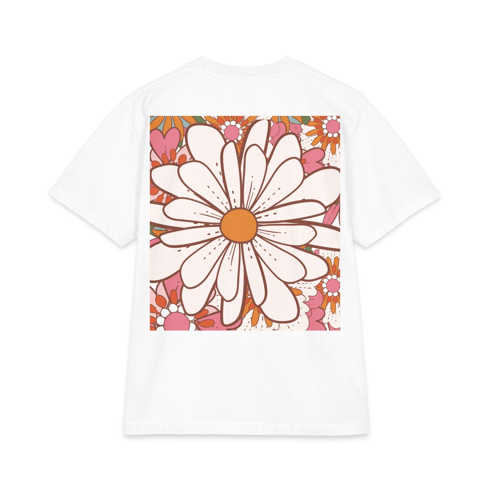 Retro Daisy Floral Tee — Vintage 60s-Inspired Flower Graphic T-Shirt