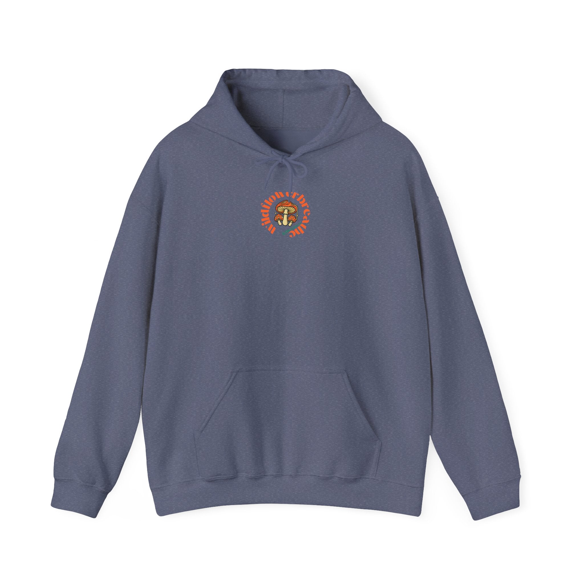 Floral Crown Portrait Hooded Sweatshirt | Retro Orange Bloom Graphic