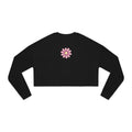 Floral Daisy Cropped Sweatshirt — Retro Pastel Flower Graphic