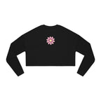 Floral Daisy Cropped Sweatshirt — Retro Pastel Flower Graphic