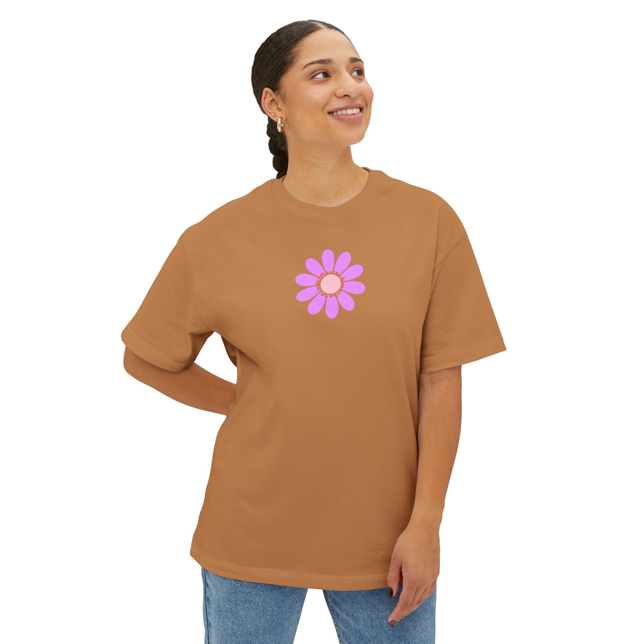 Pink Daisy Graphic Tee | Flower Illustration T-Shirt