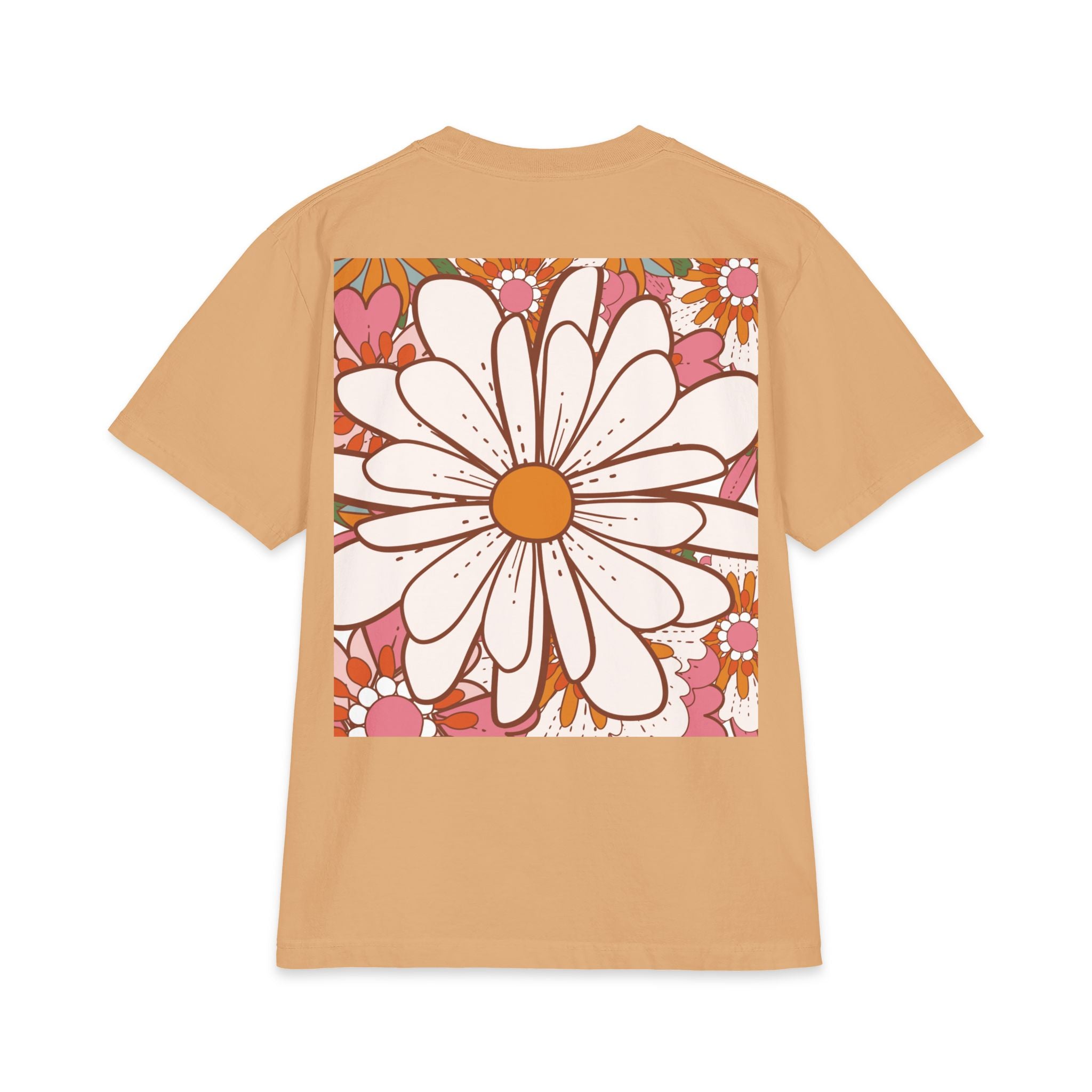Retro Daisy Floral Tee — Vintage 60s-Inspired Flower Graphic T-Shirt
