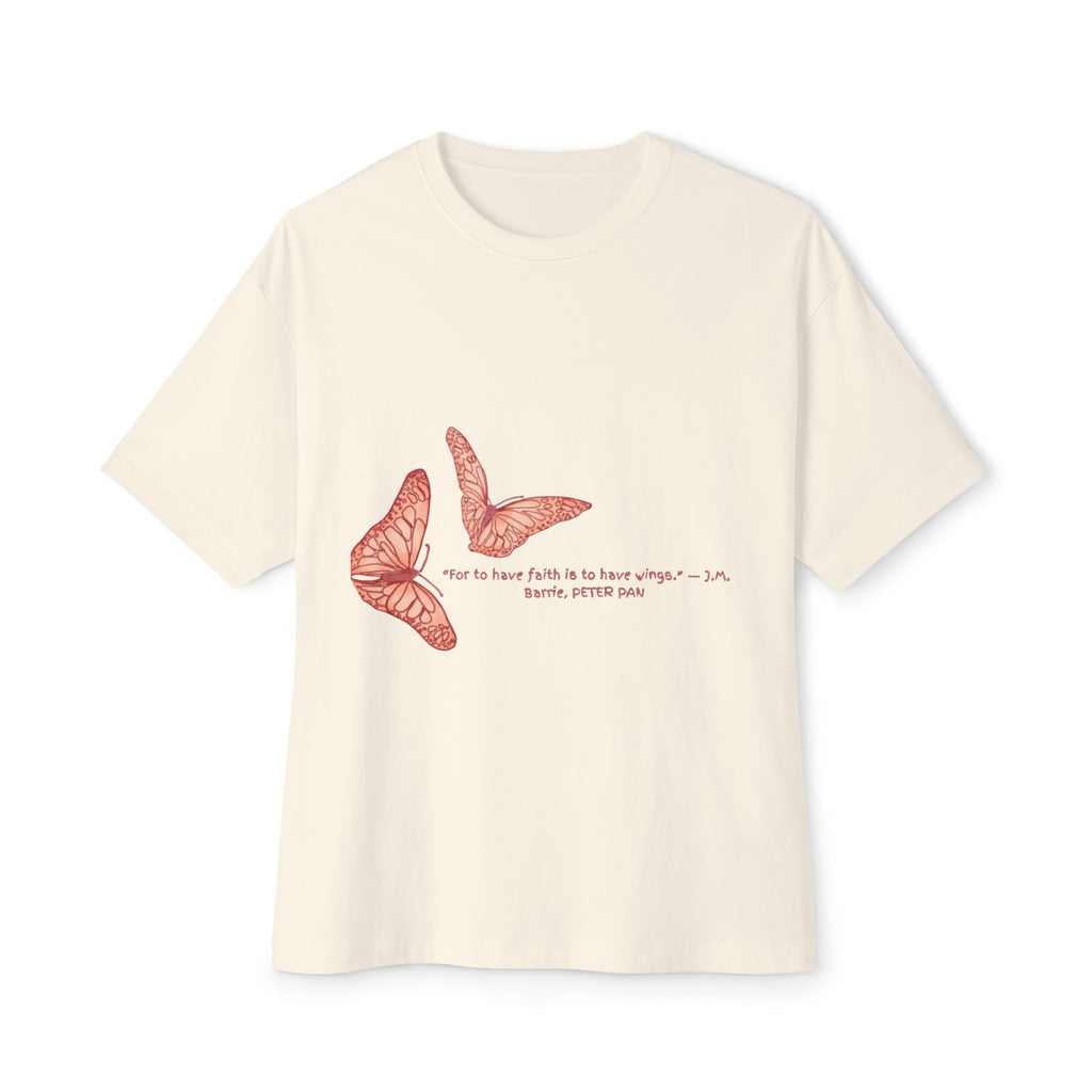 Butterfly Sketch Tee | Two Orange Butterflies Minimal Line Art