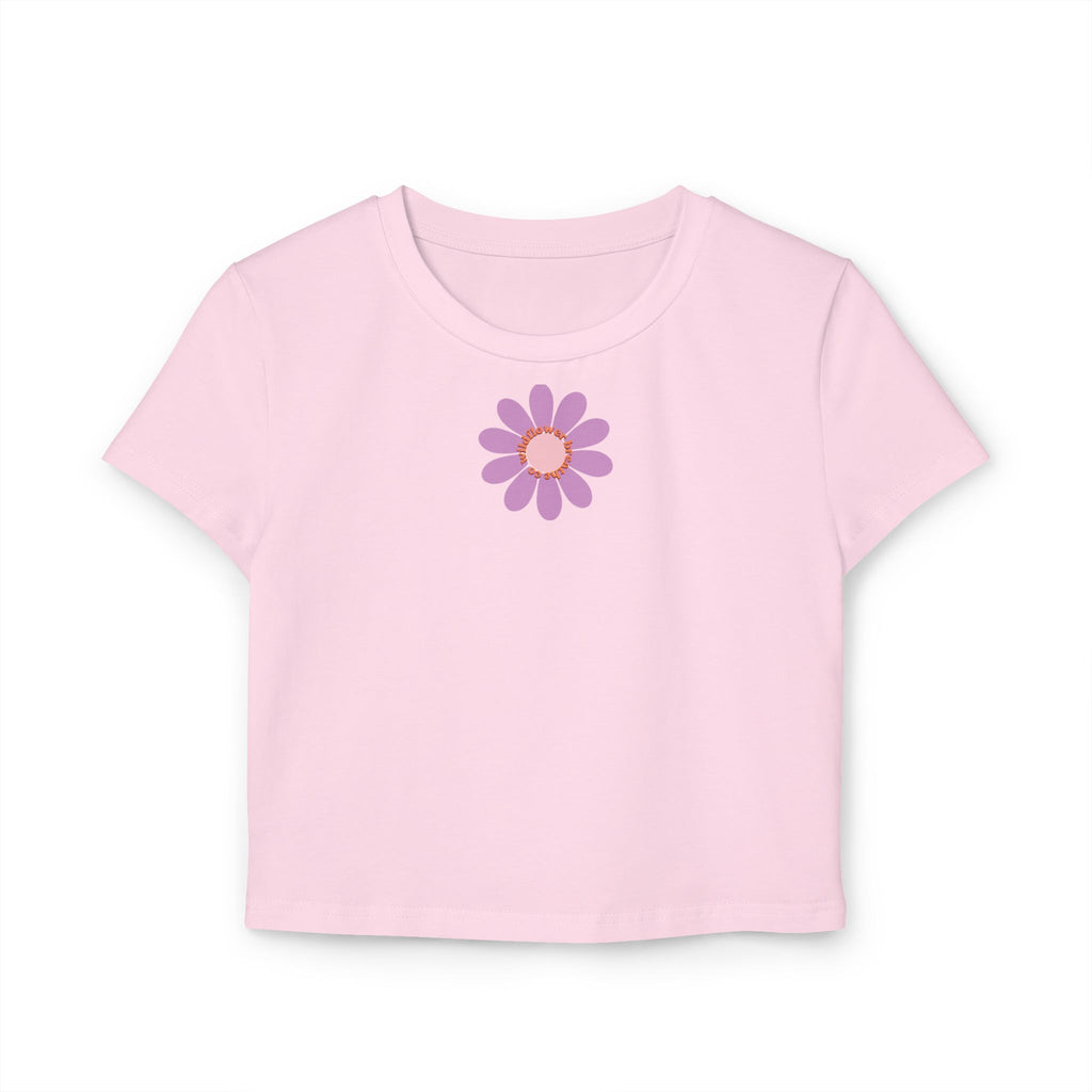 Cute Floral Mushroom Tee | Women's Baby Tee
