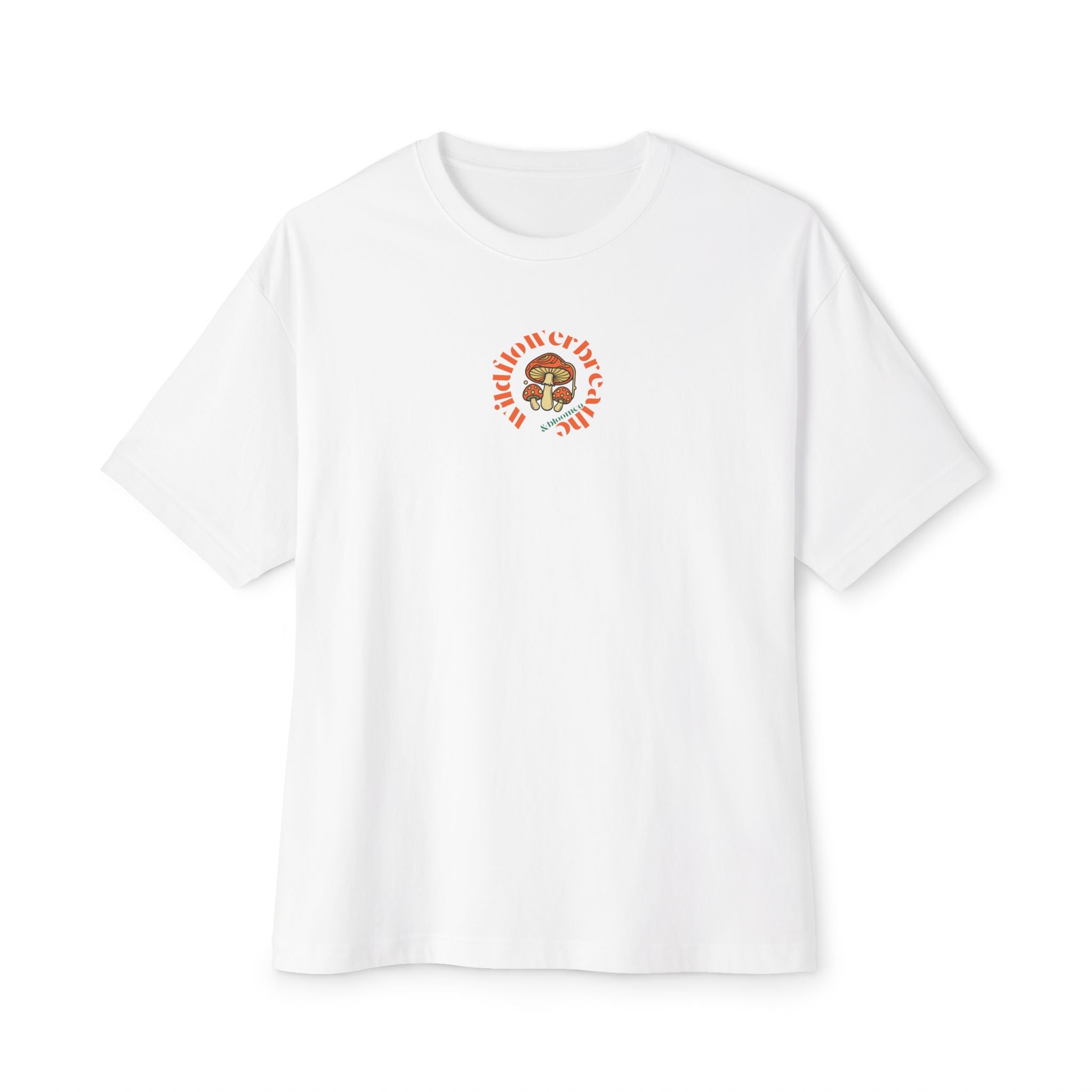 Bloom Floral Wildflower Head Tee | Mushroom Cottage Logo Tee