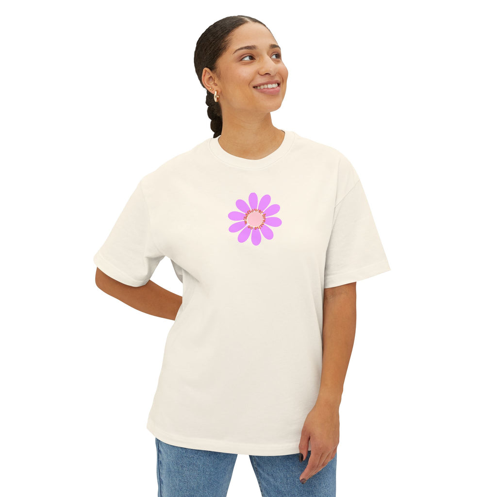 Pink Daisy Graphic Tee | Flower Illustration T-Shirt