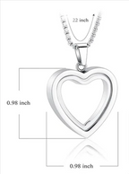 Heartfelt Remembrance: Stainless Steel Heart-Shaped Cremation Pendant